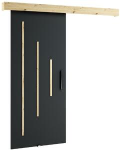 Posuvné dvere LORETA 11 - 90 cm, čierne / dub artisan