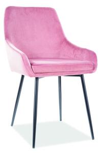 SIGNAL SIG Jedálenská stolička ALBI velvet ružová
