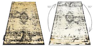 Moderný koberec DE LUXE 2083 ornament vintage - Štrukturálny zlato / sivý
