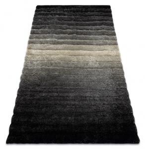Moderný koberec FLIM 007-B6 shaggy, Pruhy, sivý