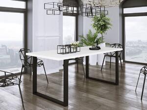 Obdĺžnikový jedálenský stôl IMPER 2 - biely / čierny mat