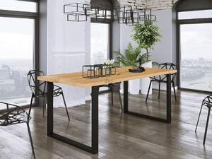 Obdĺžnikový jedálenský stôl IMPER 2 - dub artisan / čierny mat