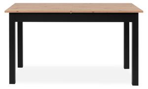 Jedálenský stôl BUD dub artisan/čierna, 140x80 cm