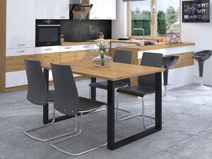 Obdĺžnikový jedálenský stôl IMPER 3 - dub artisan / čierny mat