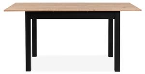 Jedálenský stôl BUD dub artisan/čierna, 120x70 cm