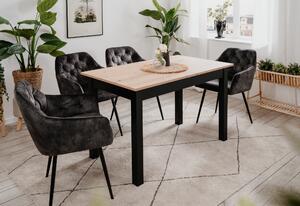 Jedálenský stôl BUD dub artisan/čierna, 120x70 cm
