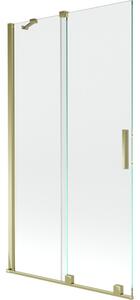 Mexen Velar posuvná sprchová zástena s 2 krídlami, 100 x 150 cm, transparentná, zlatá - 896-100-000-01-50