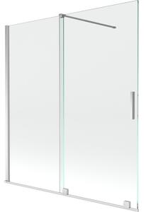 Mexen Velar posuvná sprchová zástenka dvojdielna 150 x 150 cm, transparentná, chróm - 896-150-000-01-01