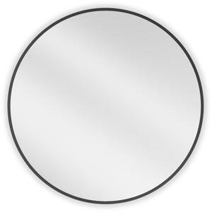 Mexen Loft okrúhle kúpeľňové zrkadlo 75 cm, čierny rám - 9850-075-075-000-70
