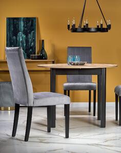 Okrúhly rozkladací stôl RINGO 102-142x102 cm - dub artisan / čierne nohy