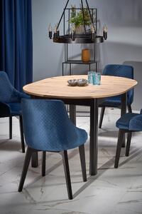 Okrúhly rozkladací stôl RINGO 102-142x102 cm - dub artisan / čierne nohy