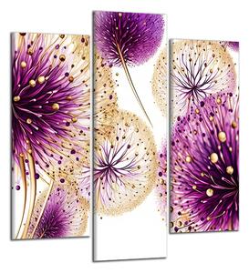 Moderný obraz Abstraktné fialové kvety