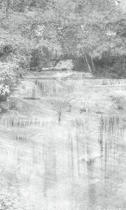 Fototapeta Art vodopád v čiernobielom prevedení