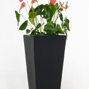 Samozavlažovací kvetináč CLASSIC 70, sklolaminát, výška 70 cm, antracit