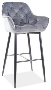 Barová stolička LUSINE - šedá / čierna