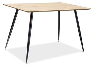 Jedálenský stôl KYRIL - 120x80, dub / čierny