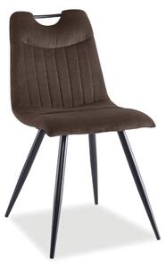 Čalúnená stolička NETTA - čierna / hnedá