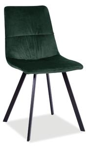 Čalúnená stolička JANTRA - čierna / zelená