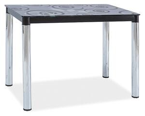 SIGNAL SIG Jedálenský stôl DAMAR II čierna/bronz 100x60x75