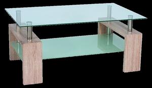 SIGNAL SIG Konferenčný stôl LISA II sklo/dub sonoma