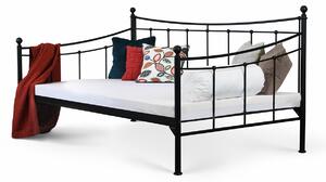 CAMFERO Kovová posteľ Coral Rozmer postele (matraca): 90x200 cm, Farba postele: Black Matt