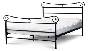 CAMFERO Kovová posteľ Rebeca Rozmer postele (matraca): 120x200 cm s nízkym predkom, Farba postele: Black Matt