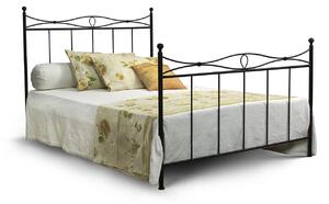 CAMFERO Kovová posteľ Nina Rozmer postele (matraca): 160x200 cm, Farba postele: Black Matt