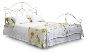 CAMFERO Kovová posteľ Paula Rozmer postele (matraca): 120x200 cm s nízkym predkom, Farba postele: White Gloss