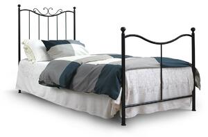 CAMFERO Kovová posteľ Nicol Rozmer postele (matraca): 140x200 cm s nízkym predkom, Farba postele: Black Matt