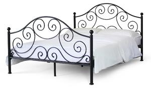 CAMFERO Kovová posteľ Weronika Rozmer postele (matraca): 160x200 cm s nízkym predkom, Farba postele: Black Matt
