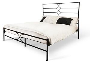 CAMFERO Kovová posteľ Stefania Rozmer postele (matraca): 140x200 cm s nízkym predkom, Farba postele: Black Matt
