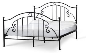 CAMFERO Kovová posteľ Sonia Rozmer postele (matraca): 90x200 cm s nízkym predkom, Farba postele: Black Matt
