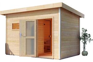 Vonkajšia fínska sauna s predsieňou 337 x 196 cm Dekorhome