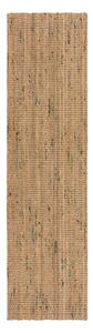 Obojstranný ručne tkaný jutový behúň v zeleno-prírodnej farbe 60x230 cm Jute Boucle Green – Flair Rugs