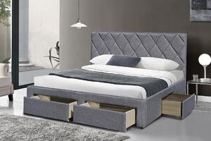 Halmar Čalúnená posteľ so zásuvkami BETINA sivá160x200