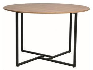 Okrúhly jedálenský stôl PALMIRO - dub / čierny