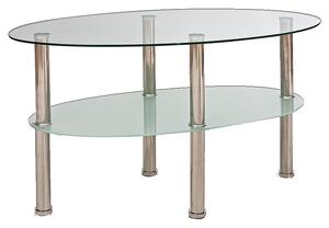 SIG konferenčný stôl LEO A 90x50 sklo/chróm