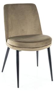 Jedálenská stolička LAYLA - čierna / olivová