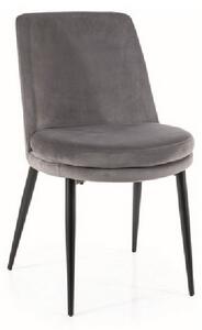 Jedálenská stolička LAYLA - čierna / šedá
