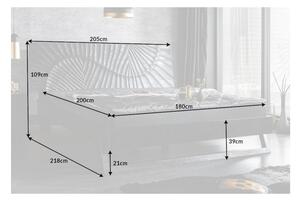 Massive home | Černá manželská postel 180x200 cm Scorpion mango 40431