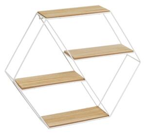 Poschodová polica v bielo-prírodnej farbe 50 cm – Casa Selección