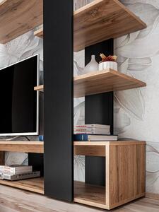 Obývací nábytok BINKA - dub wotan / čierna