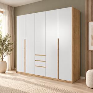 ŠATNÍKOVÁ SKRIŇA VALLEN DUB CRAFT + BIELA 225 cm