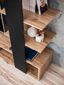 Obývací nábytok BINKA - dub wotan / čierna