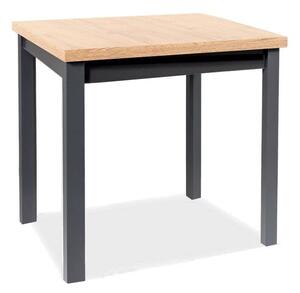 SIGNAL SIG Jedálenský stôl ADAM dub artisan/čierny 90x65