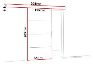 Posuvné interiérové dvere VIGRA 2 - 80 cm, antracitové
