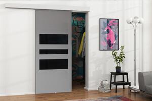 Posuvné interiérové dvere VIGRA 3 - 80 cm, čierne / antracitové