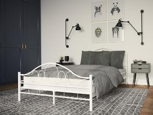 Kovová jednolôžková posteľ 120x200 TEJANO - biela