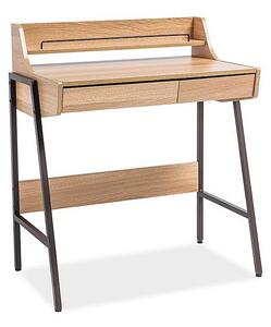 Písací stôl B-168 dub/tmavo hnedý