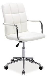 SIGNAL Kancelárska stolička Q-022 ekokoža biela